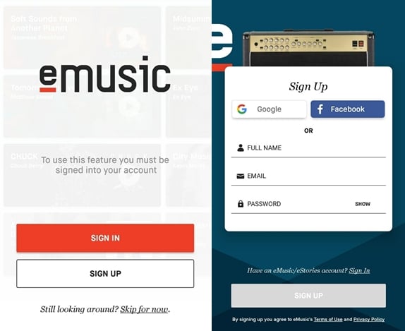 How To Create eMusic account