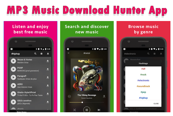MP3 Music Download Hunter App for android