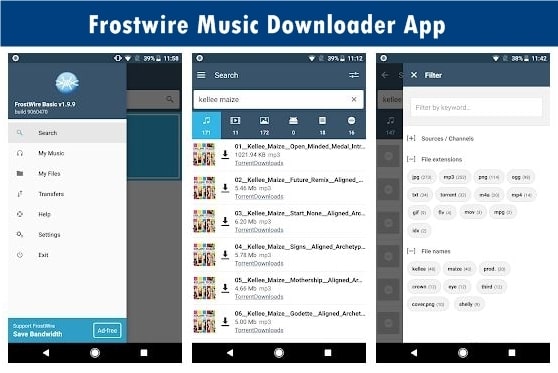 frostwire music downloader app